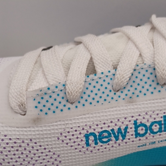 NEW New Balance Feeeze LX V4 Lacrosse Cleats-White/Blue/Purple Size M:8.5 W:10 - Picture 9 of 13
